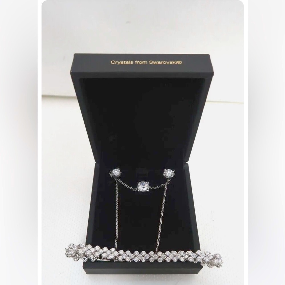 QIANSE Snow Queen Women Jewelry, Necklace Bracelet Earrings Set.